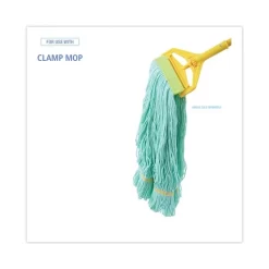 Boardwalk EcoMop Looped-End Mop Head, Recycled Fibers, Medium Size, Green -Professional cleaning tool store a518fd1ba25bf7b6c16a410b5708e82dcb