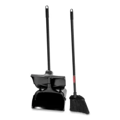 Rubbermaid Commercial Lobby Pro Upright Dustpan, With Cover, 12.5w X 37h, Plastic Pan/Metal Handle, Black -Professional cleaning tool store a71c6c6e7d239f70220000a929d0bda268