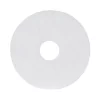 Boardwalk Standard Polishing Floor Pads, 13" Diameter, White, 5/Carton