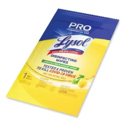 LYSOL Brand Professional Disinfecting Wipe Single Count Packet, 1-Ply, 6 X 7, Lemon And Lime Blossom, White, 300 Packets/Carton -Professional cleaning tool store a9a67ca192bcc80a38a5c715bf8fef8e9b