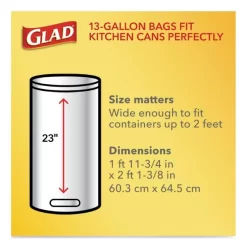 Glad 13-gal ForceFlexPlus Drawstring Bags, White, Large Size, 13 Gallons, 40/Box, 6/Carton 17 Glad 13-gal ForceFlexPlus Drawstring Bags, White, Large Size, 13 Gallons, 40/Box, 6/Carton -Professional cleaning tool store aa0959a065594b55396362f6637230fc15