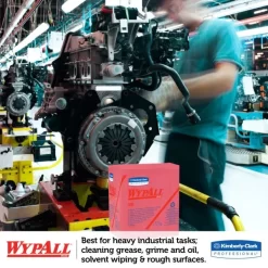 WypAll* X80 Cloths, 1/4 Fold, HYDROKNIT, 12 1/2 X 13, Red, 50/Box, 4 Boxes/Carton -Professional cleaning tool store aa610facb1f04fa19daf1ce47ce0f24b05