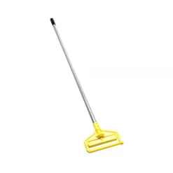 Rubbermaid Invader Fiberglass Side-Gate Mop Handle, 60", Gray/Yellow
