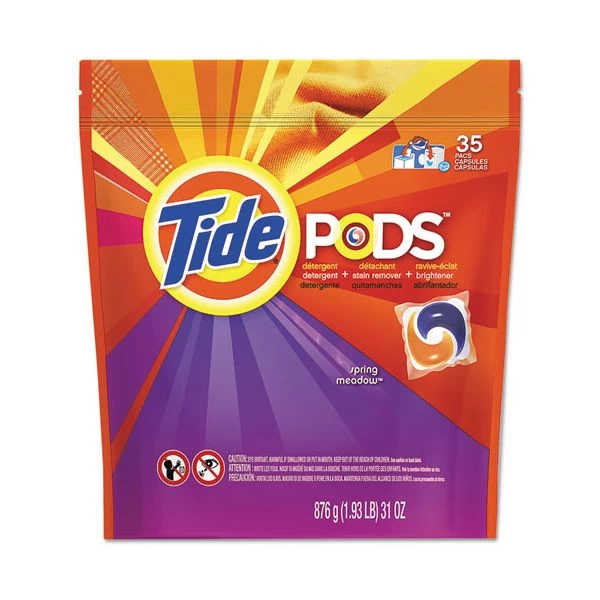 Tide Pods, Laundry Detergent, Spring Meadow, 35/Pack 1 Tide Pods, Laundry Detergent, Spring Meadow, 35/Pack