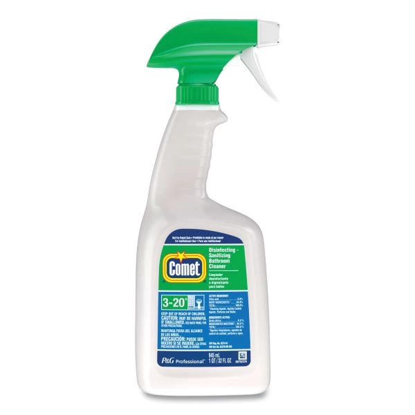 Comet Disinfecting-Sanitizing Bathroom Cleaner, 32 Oz Trigger Spray Bottle 1 Comet Disinfecting-Sanitizing Bathroom Cleaner, 32 Oz Trigger Spray Bottle
