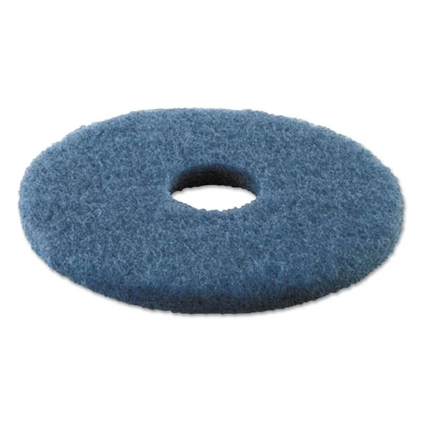 Boardwalk Standard Scrubbing Floor Pads, 14" Diameter, Blue, 5/Carton 2 Boardwalk Standard Scrubbing Floor Pads, 14" Diameter, Blue, 5/Carton - Image 2