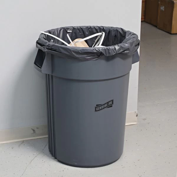 Genuine Joe Maximum Strength 55 Gallon Trash Bags, Gray, Low-Density, 1.55 Mil, 55 Gallon, 50/Carton 6 Genuine Joe Maximum Strength 55 Gallon Trash Bags, Gray, Low-Density, 1.55 Mil, 55 Gallon, 50/Carton - Image 6