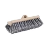 Boardwalk Dual-Surface Black Polypropylene Bristles, 10" Brush, Brown Plastic Handle