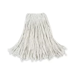 Boardwalk Cut-End Wet Mop Head, Cotton, No. 24, White 12/Carton