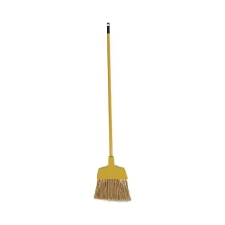 Boardwalk Poly Bristle Angler Broom, 53" Handle, Yellow, 12/Carton
