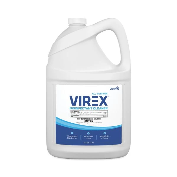 Diversey Virex All-Purpose Disinfectant Cleaner, Lemon Scent, 1 Gal Container, 2/Carton 1 Diversey Virex All-Purpose Disinfectant Cleaner, Lemon Scent, 1 Gal Container, 2/Carton