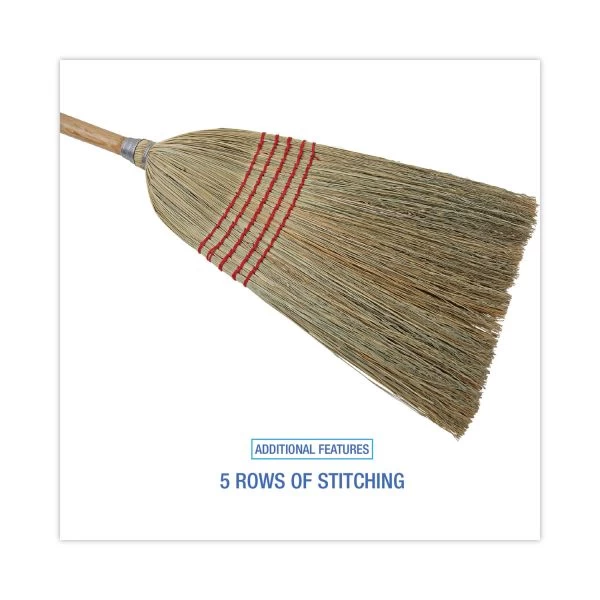 Boardwalk Parlor Broom, Corn Fiber Bristles, 55" Overall Length, Natural 4 Boardwalk Parlor Broom, Corn Fiber Bristles, 55" Overall Length, Natural - Image 4