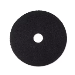 3M Low-Speed Stripper Floor Pad 7200, 19" Diameter, Black, 5/Carton