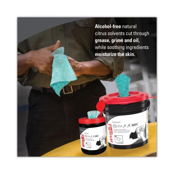 WypAll* Heavy-Duty Waterless Cleaning Wipes, 12 X 12, Green-White, 50/Canister, 8/Ct 6 WypAll* Heavy-Duty Waterless Cleaning Wipes, 12 X 12, Green-White, 50/Canister, 8/Ct - Image 6