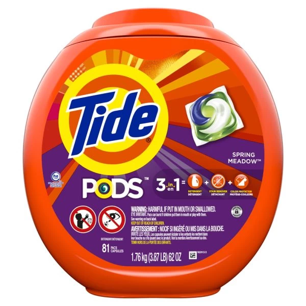 Tide PODS Liquid Laundry Detergent Soap Pacs, Spring Meadow, Pack Of 81 Pacs 1 Tide PODS Liquid Laundry Detergent Soap Pacs, Spring Meadow, Pack Of 81 Pacs
