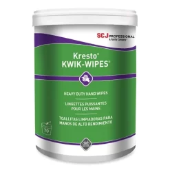SC Johnson Professional Kresto KWIK-WIPES, Cloth, 1-Ply, 7.9 X 5.7, Citrus, White, 70/Pack, 6 Packs/Carton