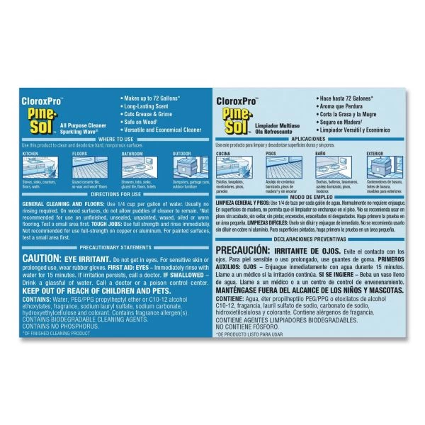 Pine-Sol All Purpose Cleaner, Sparkling Wave, 144 Oz Bottle, 3/Carton 3 Pine-Sol All Purpose Cleaner, Sparkling Wave, 144 Oz Bottle, 3/Carton - Image 3