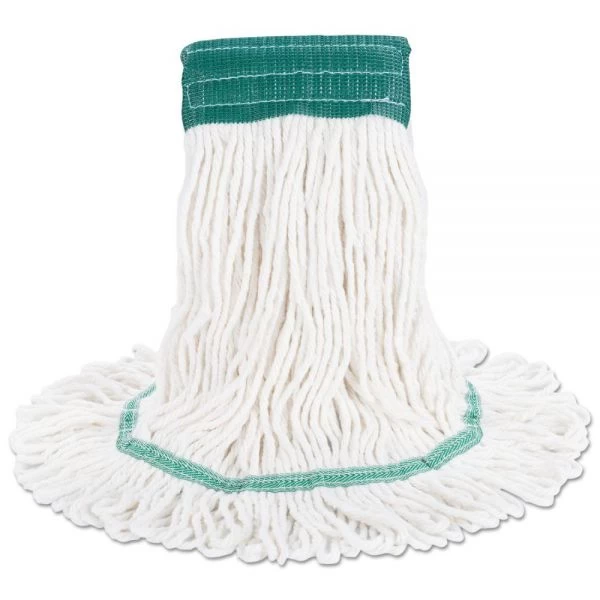 Boardwalk Super Loop Wet Mop Head, Cotton/Synthetic Fiber, 5" Headband, Medium Size, White, 12/Carton 7 Boardwalk Super Loop Wet Mop Head, Cotton/Synthetic Fiber, 5" Headband, Medium Size, White, 12/Carton - Image 7