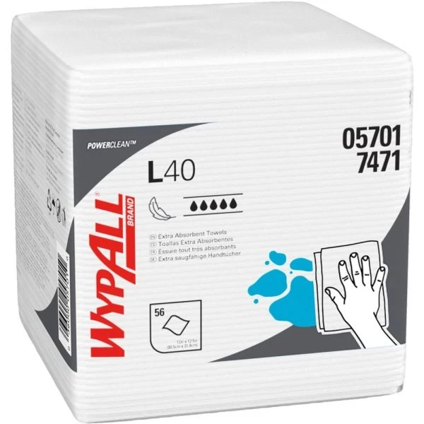 Wypall Power Clean L40 Extra Absorbent Towels 6 Wypall Power Clean L40 Extra Absorbent Towels - Image 6