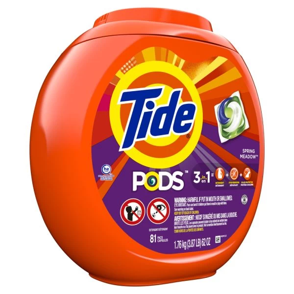 Tide PODS Liquid Laundry Detergent Soap Pacs, Spring Meadow, Pack Of 81 Pacs 3 Tide PODS Liquid Laundry Detergent Soap Pacs, Spring Meadow, Pack Of 81 Pacs - Image 3
