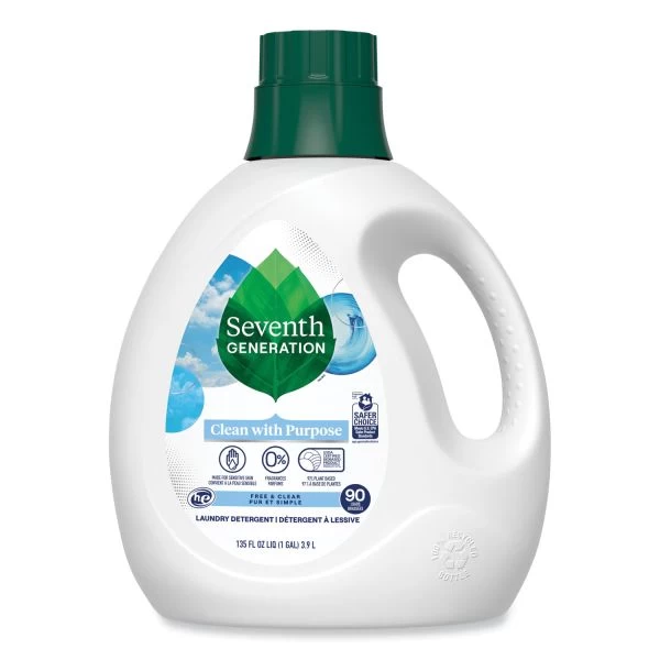 Seventh Generation Natural Liquid Laundry Detergent, Fragrance Free, 135 Oz Bottle, 4/Carton 1 Seventh Generation Natural Liquid Laundry Detergent, Fragrance Free, 135 Oz Bottle, 4/Carton