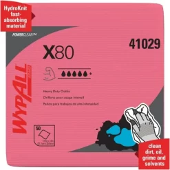WypAll* X80 Cloths, 1/4 Fold, HYDROKNIT, 12 1/2 X 13, Red, 50/Box, 4 Boxes/Carton -Professional cleaning tool store b813f9ddee22a7e4c0bb3664a06e80747a