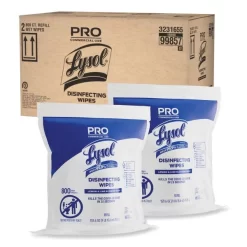 LYSOL Brand Professional Disinfecting Wipe Bucket Refill, 1-Ply, 6 X 8, Lemon And Lime Blossom, White, 800 Wipes/Bag, 2 Refill Bags/CT -Professional cleaning tool store b884a3a5a22c5b44dfda9a90542f7e8700