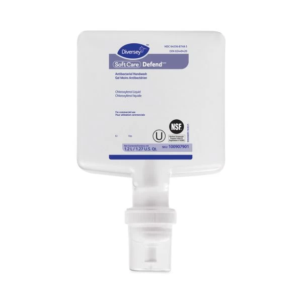 Diversey Soft Care Defend Handwash For IntelliCare Dispensers, Fragrance-Free, 1.2 L Refill, 6/Carton 1 Diversey Soft Care Defend Handwash For IntelliCare Dispensers, Fragrance-Free, 1.2 L Refill, 6/Carton
