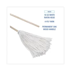 Boardwalk Handle/Deck Mops, 16 Oz White Rayon Head, 48" Oak Wood Handle 8 Boardwalk Handle/Deck Mops, 16 Oz White Rayon Head, 48" Oak Wood Handle -Professional cleaning tool store ba2705d89dfb279bd547f8e0532bc9b87b