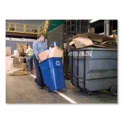 Rubbermaid Commercial Square Brute Recycling Rollout Container, 50 Gal, Plastic, Blue 8 Rubbermaid Commercial Square Brute Recycling Rollout Container, 50 Gal, Plastic, Blue -Professional cleaning tool store bb529ccdd52bd5e8a308c4aa6813497efe