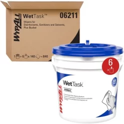 Kimtech Wipers For WETTASK System, Bleach, Disinfectants And Sanitizers, 12 X 12.5, 90/Roll, 6 Rolls And 1 Bucket/Carton -Professional cleaning tool store bbd9893b21f76500c75e7174755ed195fc