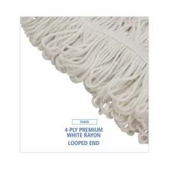 Boardwalk Pro Loop Web/Tailband Wet Mop Head, Rayon, 24oz, White, 12/Carton 11 Boardwalk Pro Loop Web/Tailband Wet Mop Head, Rayon, 24oz, White, 12/Carton -Professional cleaning tool store bdbf1b3ad4f1457b3991f1900223f2eac2