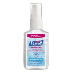 PURELL Advanced Gel Hand Sanitizer, 2 Oz Pump Bottle, Refreshing Scent, 24/Carton