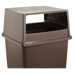 Rubbermaid Commercial Glutton Receptacle, Hooded Top Without Door, Rectangular, 23w X 26.63d X 13h, Brown -Professional cleaning tool store c16a90b45ec25a9b7c97fa0519b653ea27