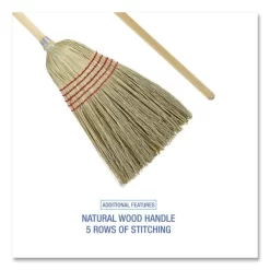 Boardwalk Parlor Broom, Yucca/Corn Fiber Bristles, 55.5" Overall Length, Natural 7 Boardwalk Parlor Broom, Yucca/Corn Fiber Bristles, 55.5" Overall Length, Natural -Professional cleaning tool store c1a451884d5be53f0b3d4b4b17ee637b54