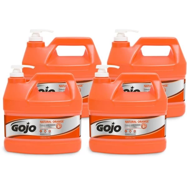 GOJO NATURAL ORANGE Pumice Hand Cleaner, Citrus, 1 Gal Pump Bottle, 4/Carton 5 GOJO NATURAL ORANGE Pumice Hand Cleaner, Citrus, 1 Gal Pump Bottle, 4/Carton - Image 5