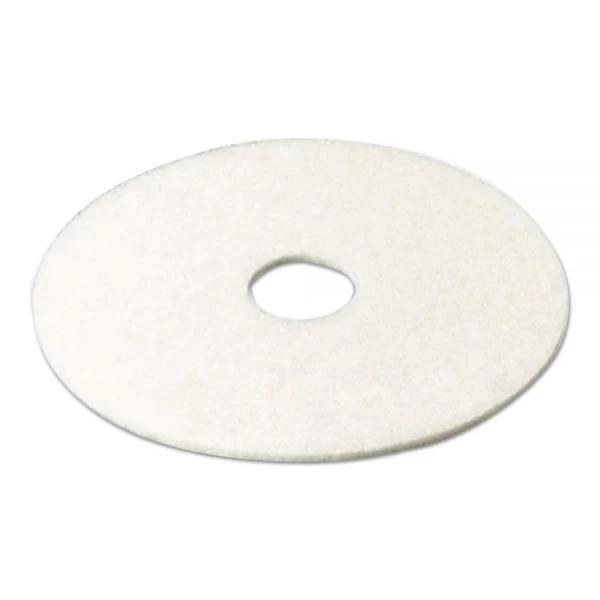 3M Low-Speed Super Polishing Floor Pads 4100, 27" Diameter, White, 5/Carton 2 3M Low-Speed Super Polishing Floor Pads 4100, 27" Diameter, White, 5/Carton - Image 2