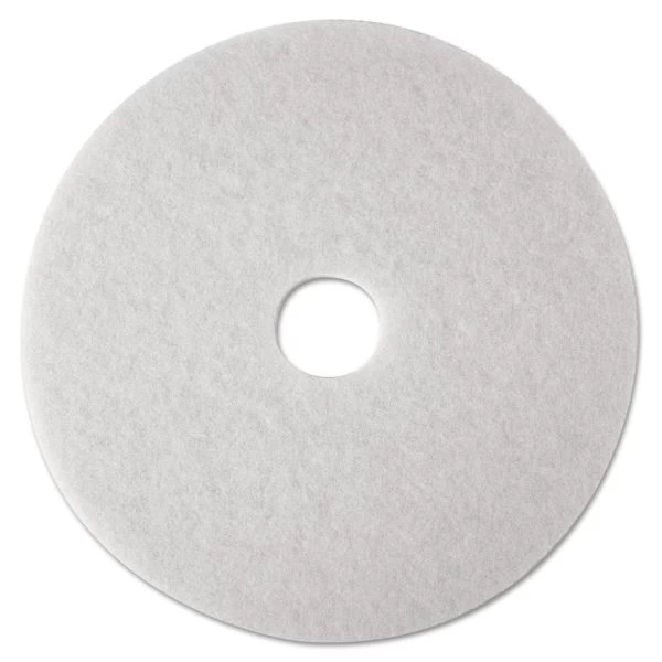 3M Low-Speed Super Polishing Floor Pads 4100, 27" Diameter, White, 5/Carton 1 3M Low-Speed Super Polishing Floor Pads 4100, 27" Diameter, White, 5/Carton