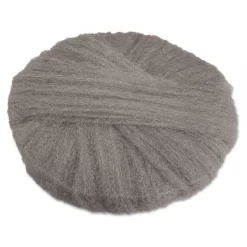 GMT Radial Steel Wool Pads, Grade 3: Cleaning And Polishing, 20" Diameter, Gray, 12/Carton