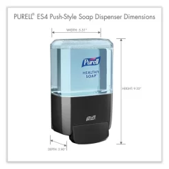 PURELL ES4 Soap Push-Style Dispenser, 1,200 ML, 4.88 X 8.8 X 11.38, Graphite -Professional cleaning tool store c475fd8ea8882f27e2ec7242548ad9c6a7
