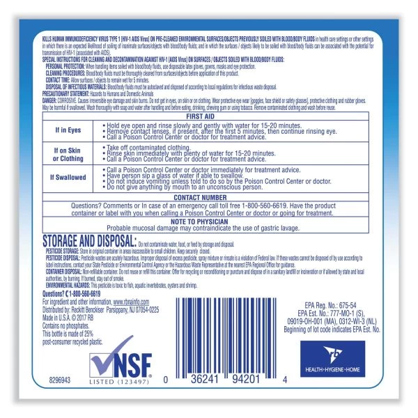 Professional LYSOL Brand Disinfectant Heavy-Duty Bathroom Cleaner Concentrate, Lime, 1 Gal Bottle 4 Professional LYSOL Brand Disinfectant Heavy-Duty Bathroom Cleaner Concentrate, Lime, 1 Gal Bottle - Image 4