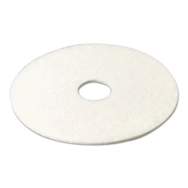 3M Low-Speed Super Polishing Floor Pads 4100, 19" Diameter, White, 5/Carton 2 3M Low-Speed Super Polishing Floor Pads 4100, 19" Diameter, White, 5/Carton - Image 2