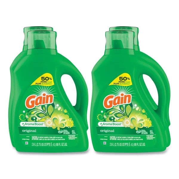 Gain Liquid Laundry Detergent, Gain Original Scent, 88 Oz Pour Bottle, 4/Carton 1 Gain Liquid Laundry Detergent, Gain Original Scent, 88 Oz Pour Bottle, 4/Carton
