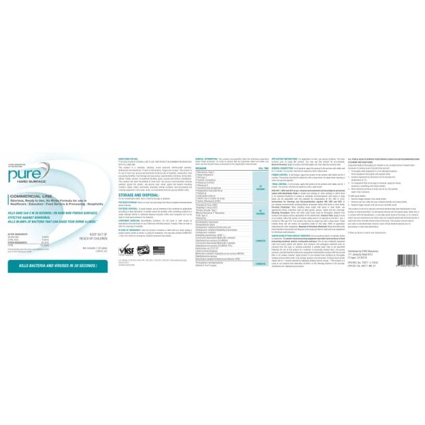 Pure Hard Surface Disinfectant, 1 Gallon, Clear, Case Of 2 Bottles 2 Pure Hard Surface Disinfectant, 1 Gallon, Clear, Case Of 2 Bottles - Image 2