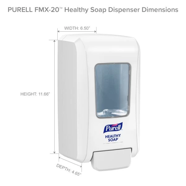 Purell FMX-20 Foam Hand Soap Dispenser, 2000 ML, White 2 Purell FMX-20 Foam Hand Soap Dispenser, 2000 ML, White - Image 2