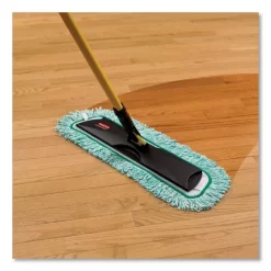 Rubbermaid Commercial HYGEN HYGEN Microfiber Fringed Dust Mop Pad, 24w X 9d, Green -Professional cleaning tool store c7e1423822717006a2638e83a56a880327