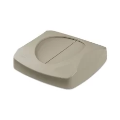 Rubbermaid Commercial Untouchable Square Swing Top Lid, 16w X 16d X 4h, Gray