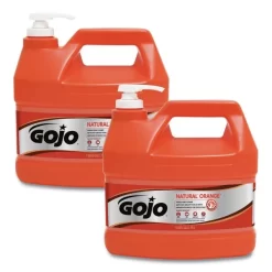 GOJO NATURAL ORANGE Pumice Hand Cleaner, Citrus, 1 Gal Pump Bottle, 2/Carton -Professional cleaning tool store c89974306002735cdb2a61a10cd1fe50a6