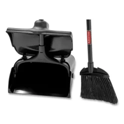 Rubbermaid Commercial Lobby Pro Upright Dustpan, With Cover, 12.5w X 37h, Plastic Pan/Metal Handle, Black -Professional cleaning tool store c9bcfa9d4a035f7fc344b5b4ea683a73a3