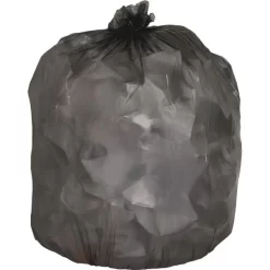 Genuine Joe 60 Gallon Trash Bags, Black, Low-Density, 0.58 Mil, 200/Pack